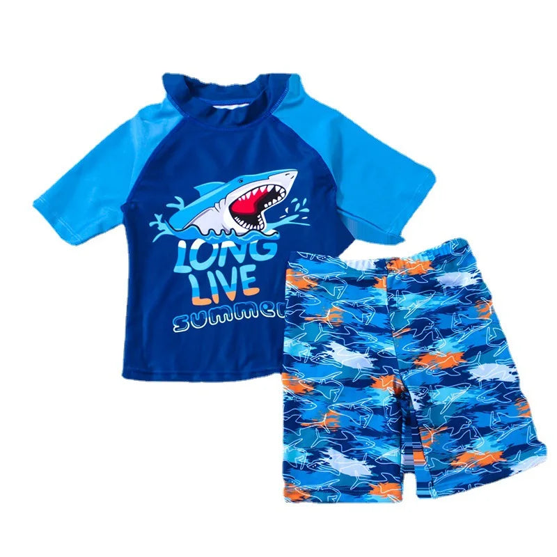 Boys' 3-Piece Shark Swimsuit Set
