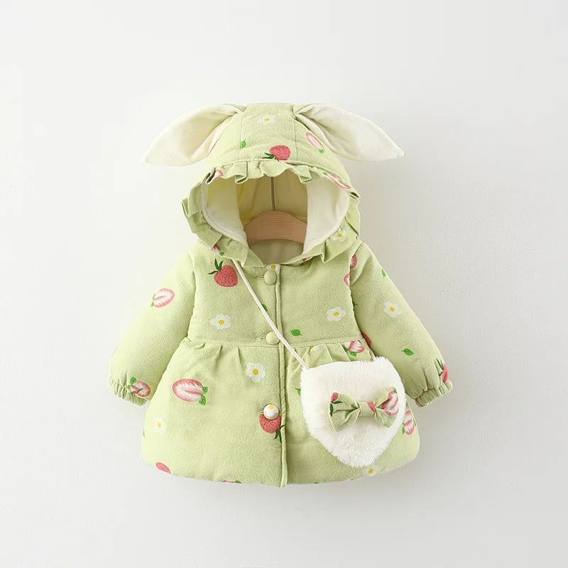Girls’ Jacket with Rabbit Ear Hood