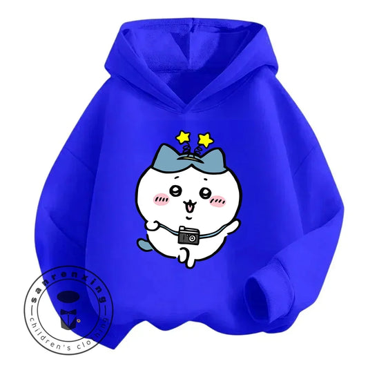 Cartoon Print Cotton Hoodie