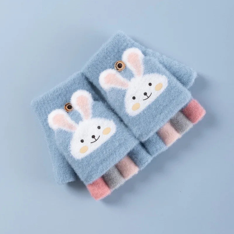 Bunny Half-Finger Gloves
