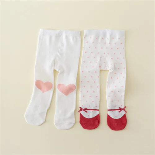 Girl's Cotton Tights – 2Pc Set
