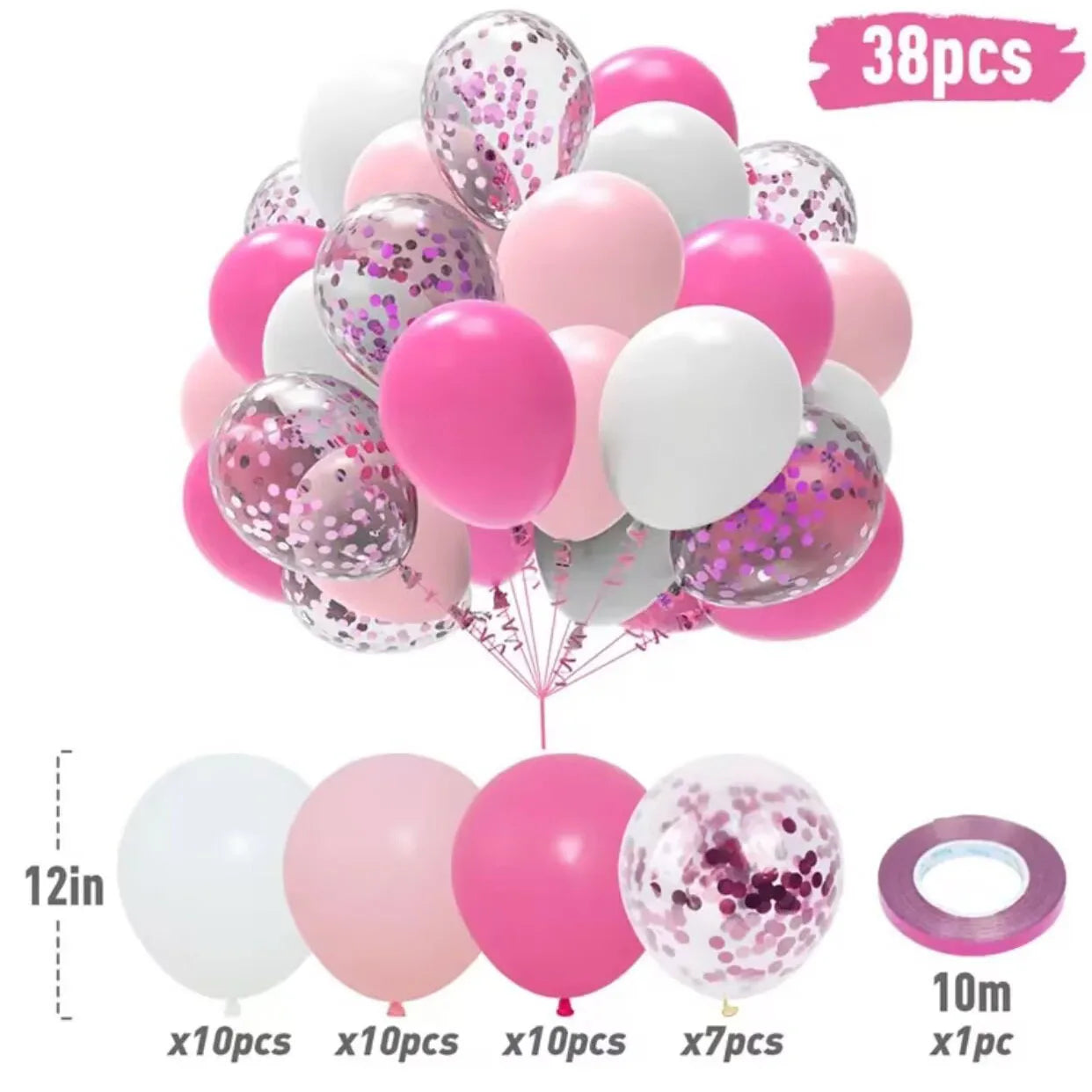 50 PCs Latex Balloon Set