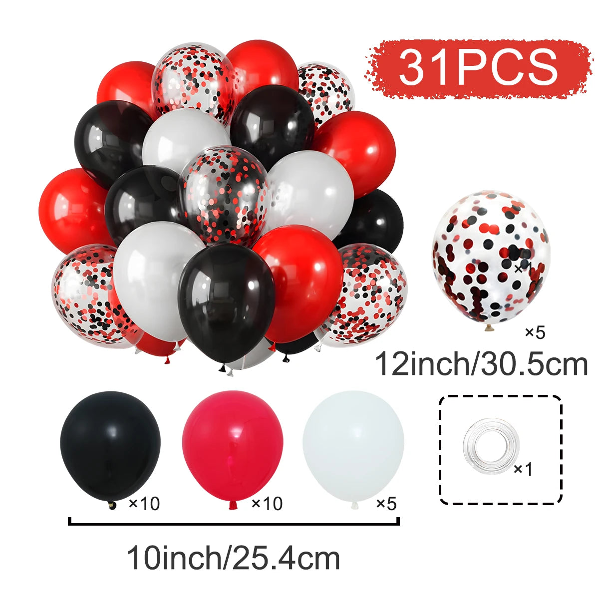 Confetti & Latex Balloon Set