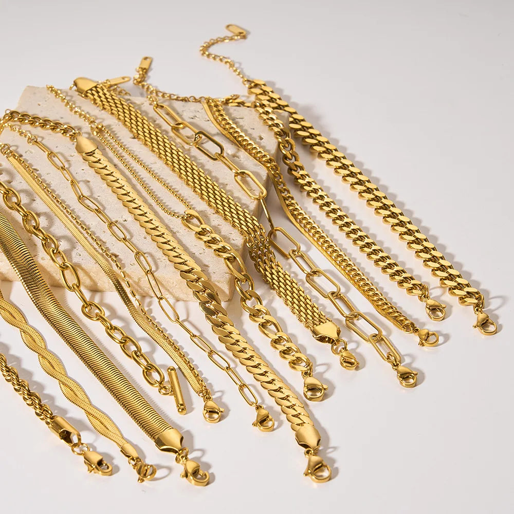 18K Gold Plated finish Chain Bracelet