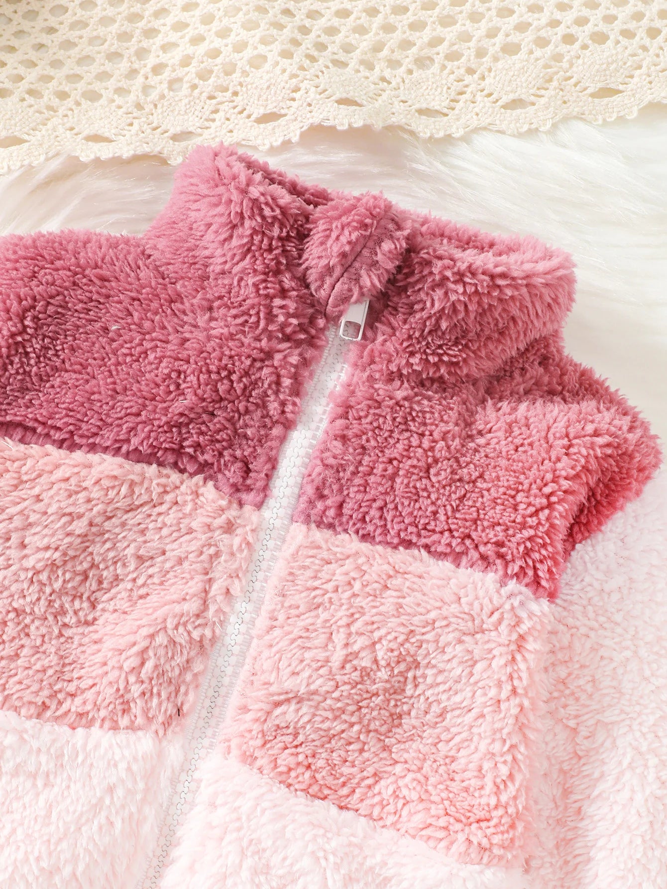 Girl's Plush Zipper Jacket