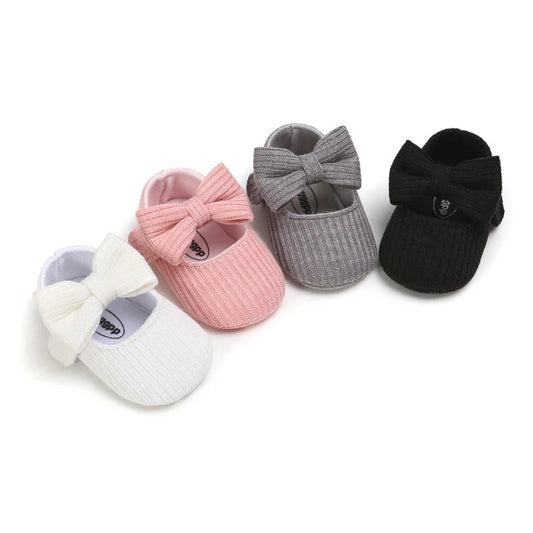 Baby Girl Cotton Prewalker Shoes