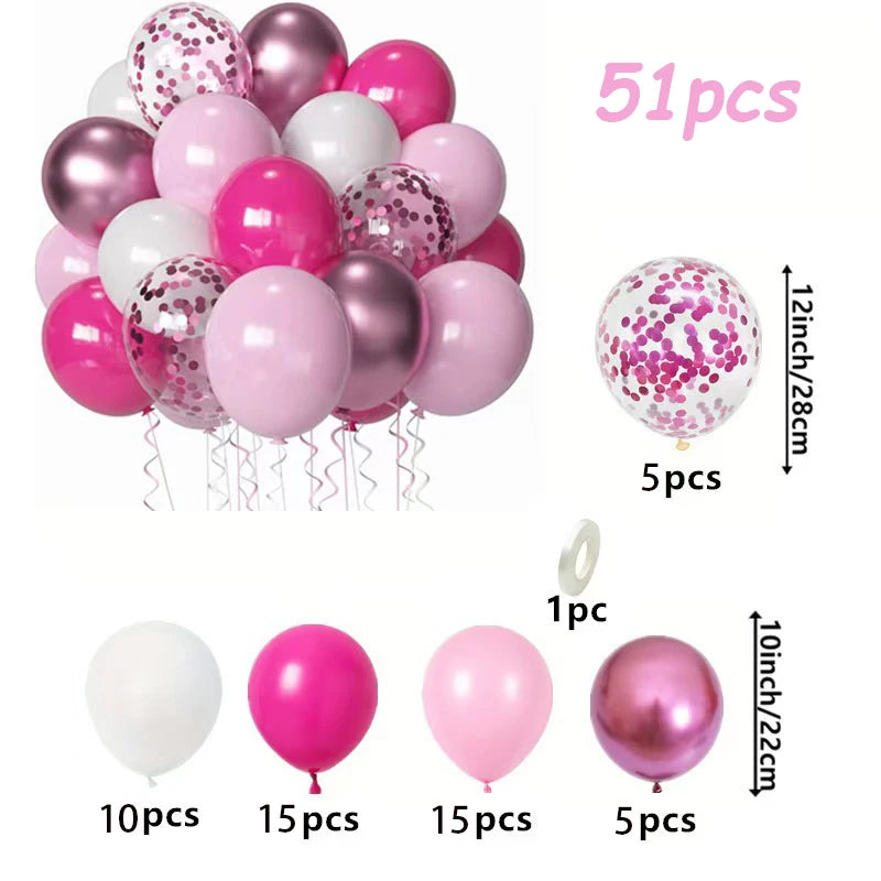 50 PCs Latex Balloon Set