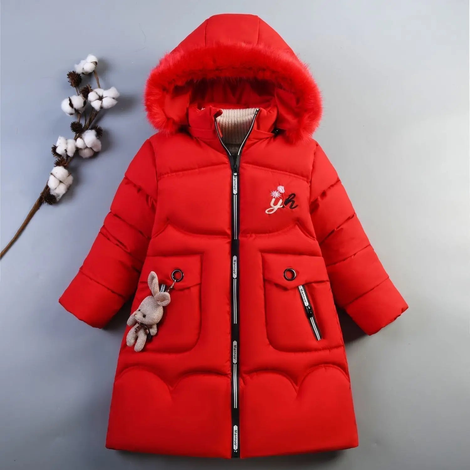 Long Hooded Winter Jacket for Girls