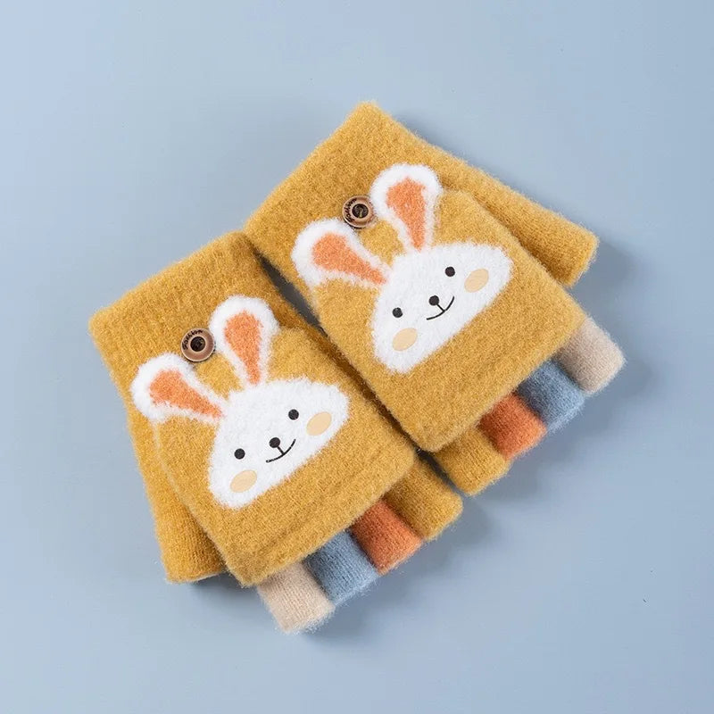 Bunny Half-Finger Gloves