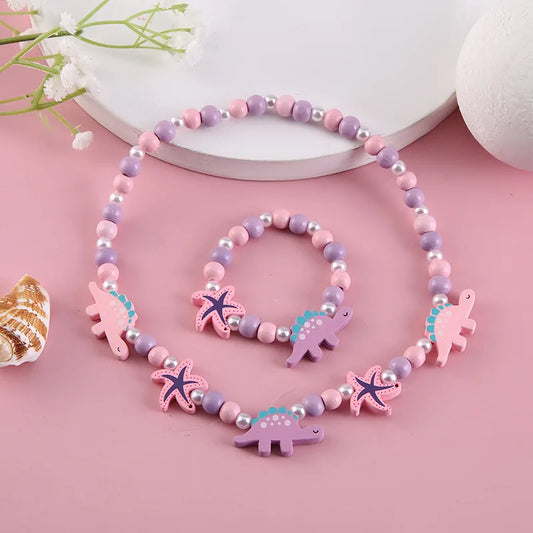 Wooden Jewelry Set - 2Pc