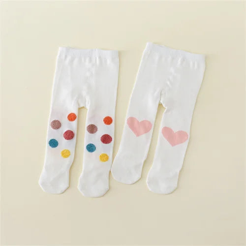 Girl's Cotton Tights – 2Pc Set