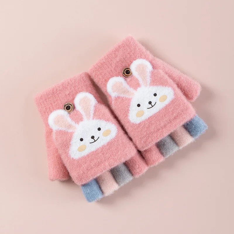 Bunny Half-Finger Gloves