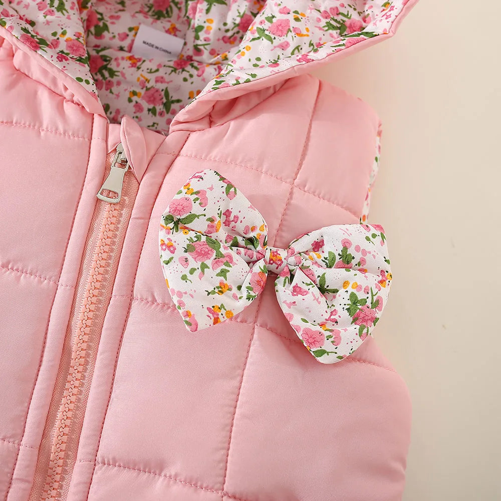 Cute Print Hooded Vest