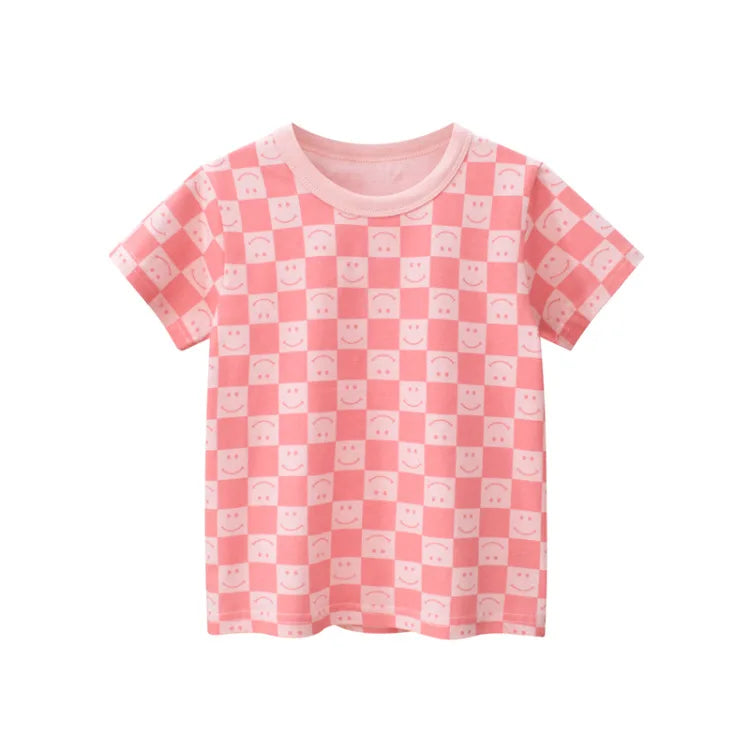 Pink Checkered T-Shirt