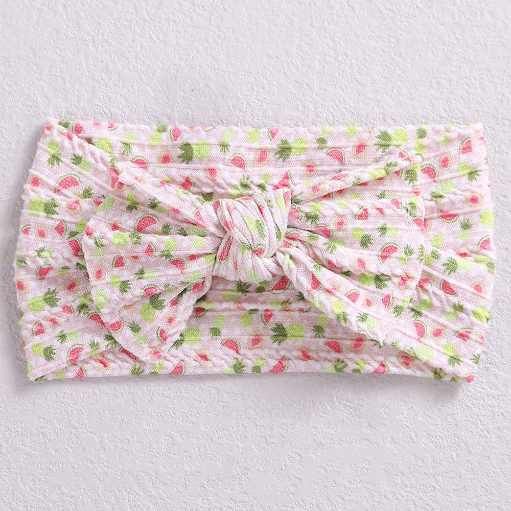 Printed Bow Baby Headband