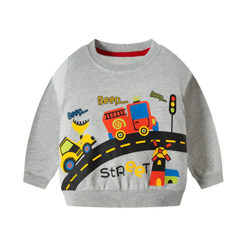 Cartoon Vehicle Sweatshirt