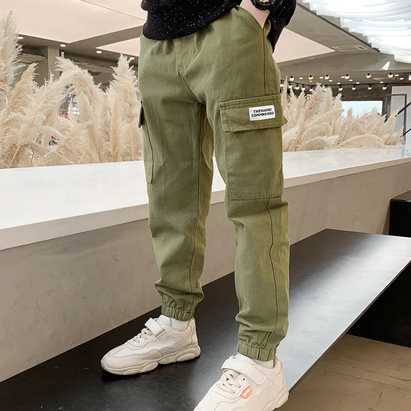 Boys' Cotton Cargo Pants