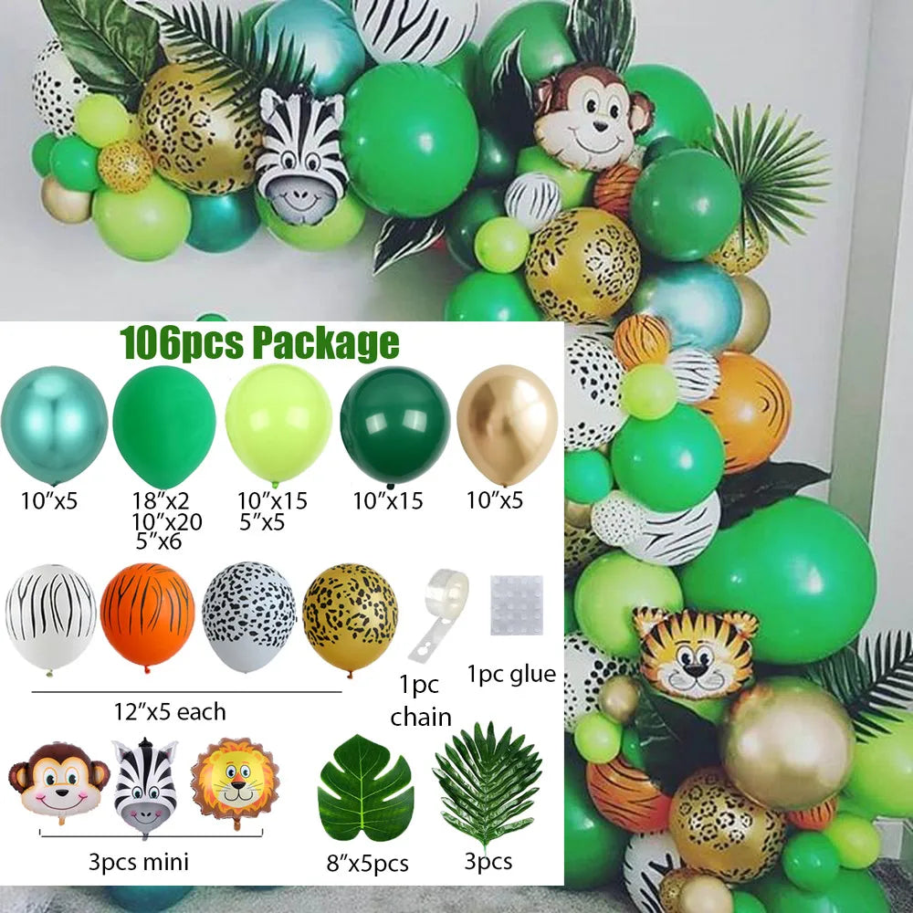 Jungle Animal Balloon Garland