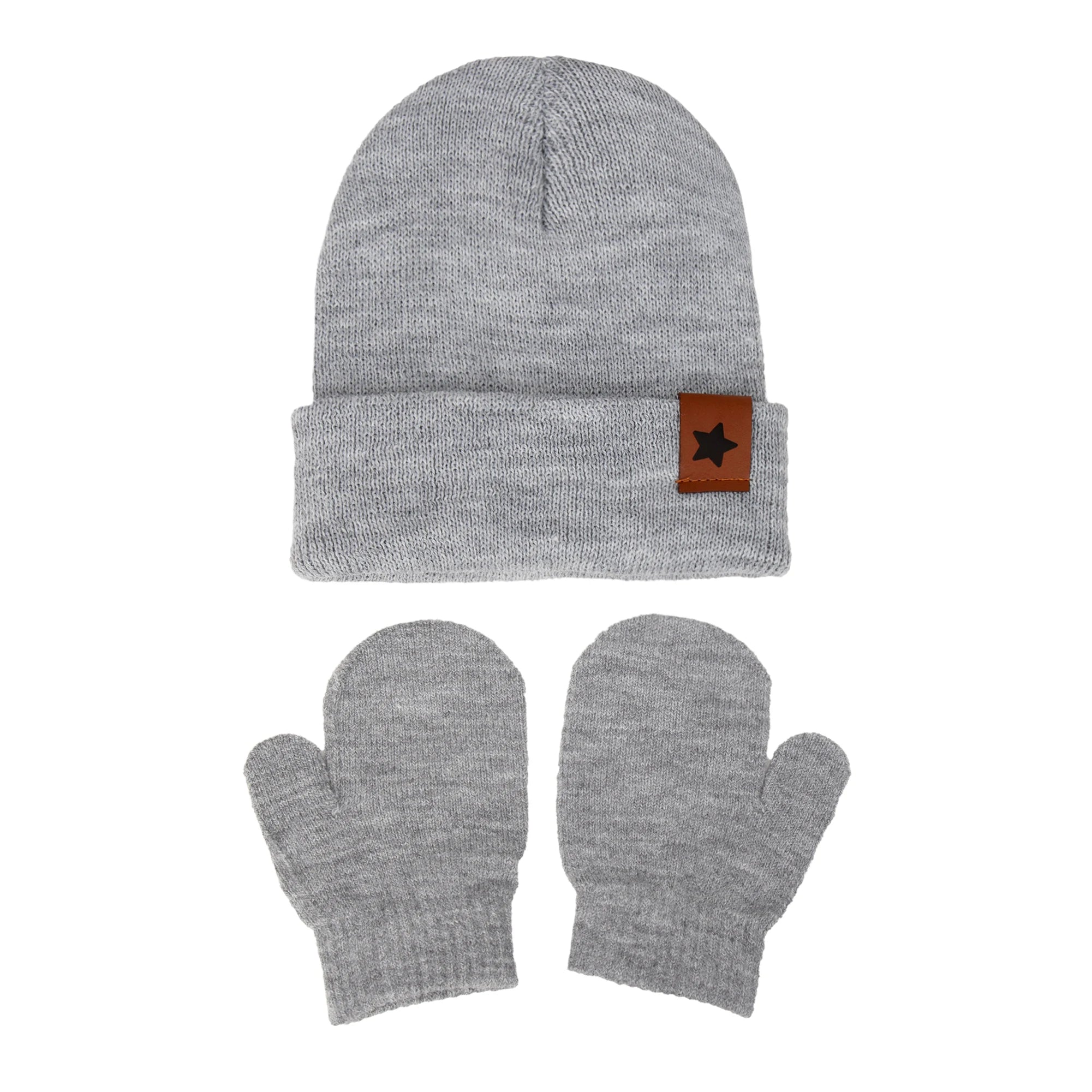 Winter Knitted Hat & Glove Set