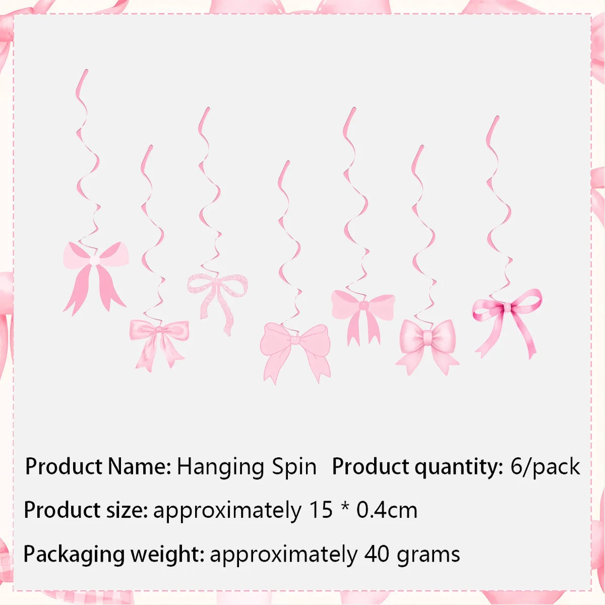 Pink Party Banner & Spirals