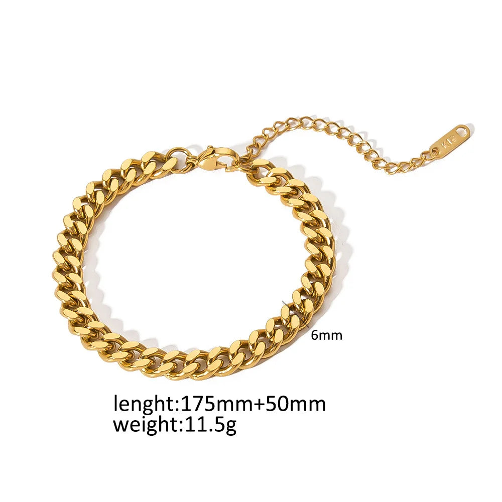 18K Gold Plated finish Chain Bracelet