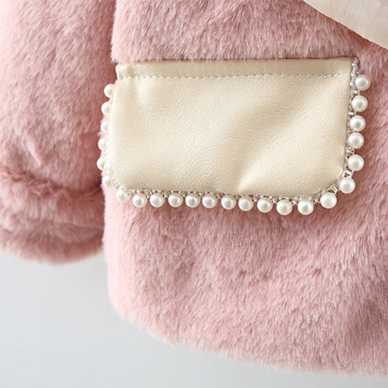 Girls' Faux Fur Sweater