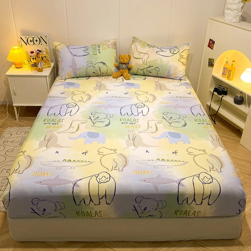 Cartoon Print Fitted Sheet