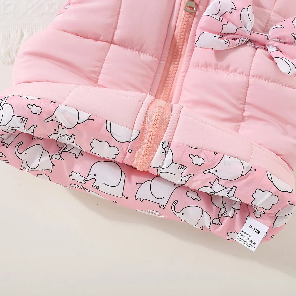 Cute Print Hooded Vest