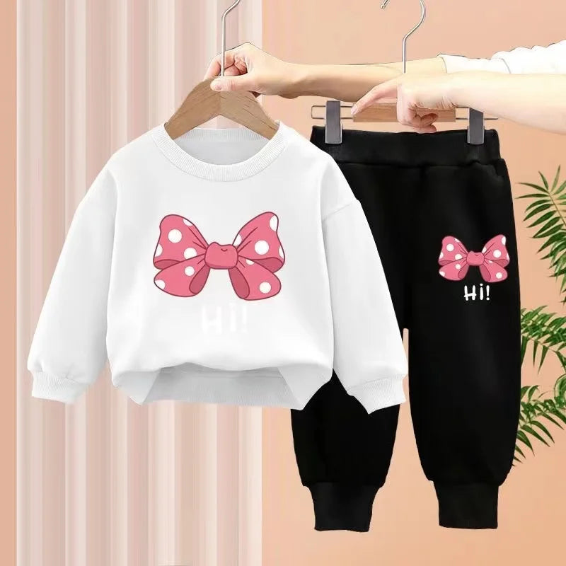 Girl Bow Print Tracksuit