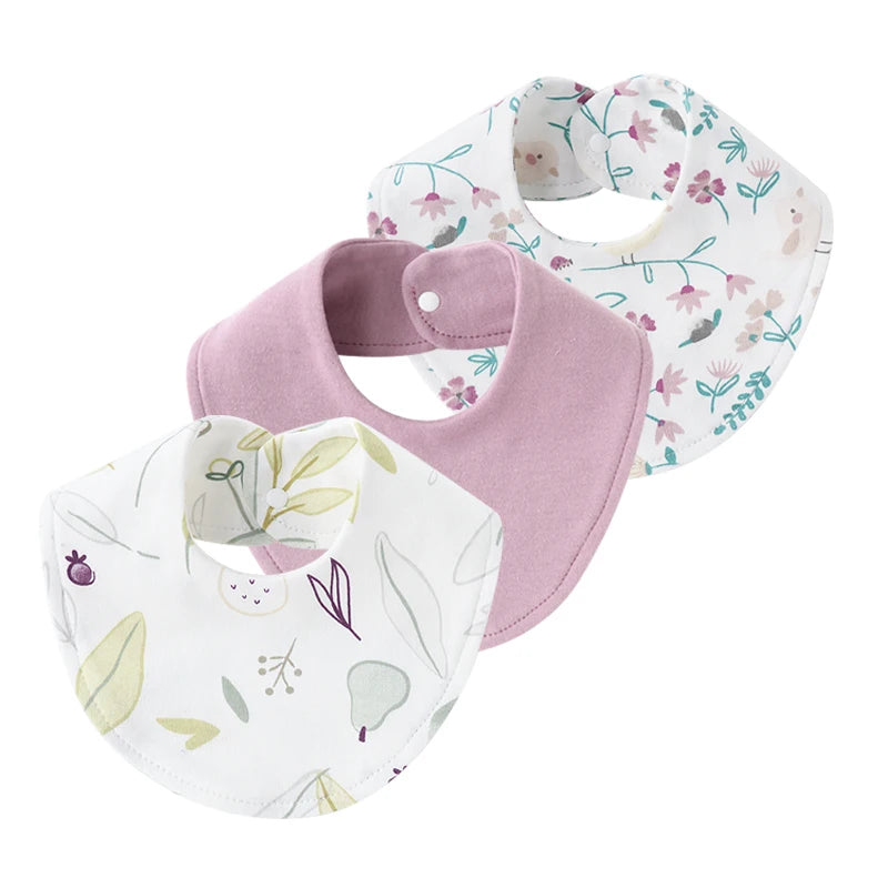 Cotton Baby Bibs - 3Pc