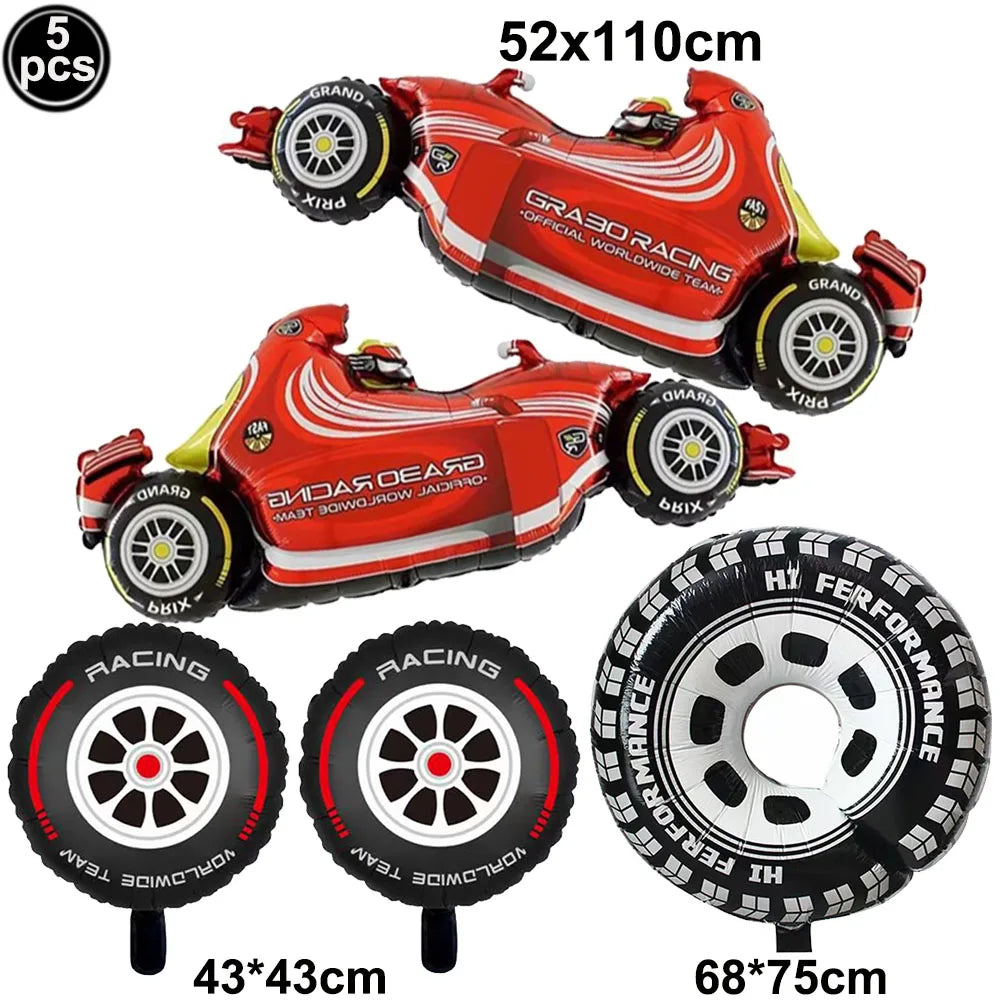 Racing Car Balloon Set - 5 pcs