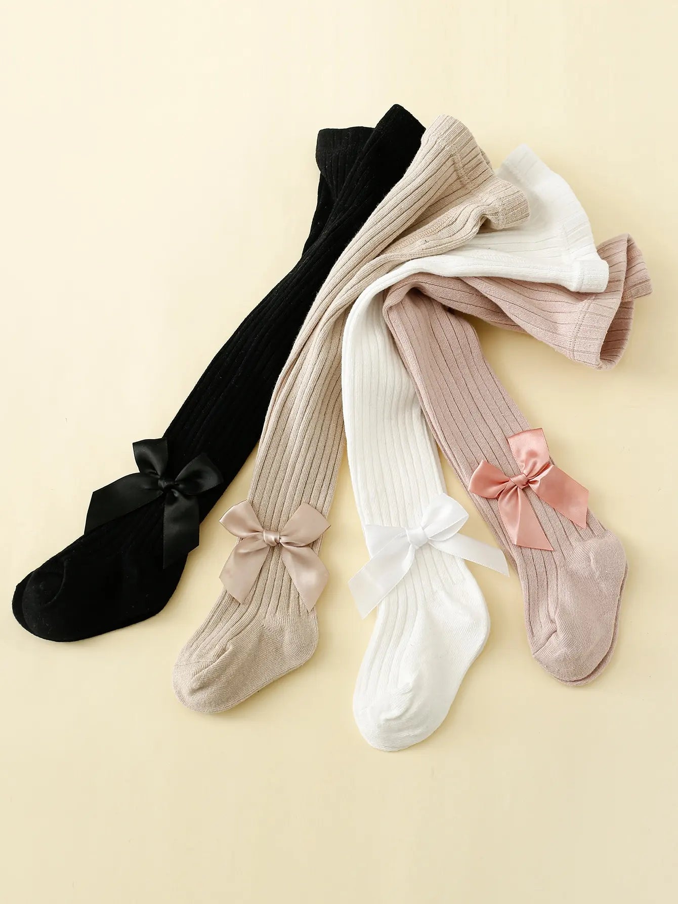 Girls’ Cotton Tights - 4Pcs