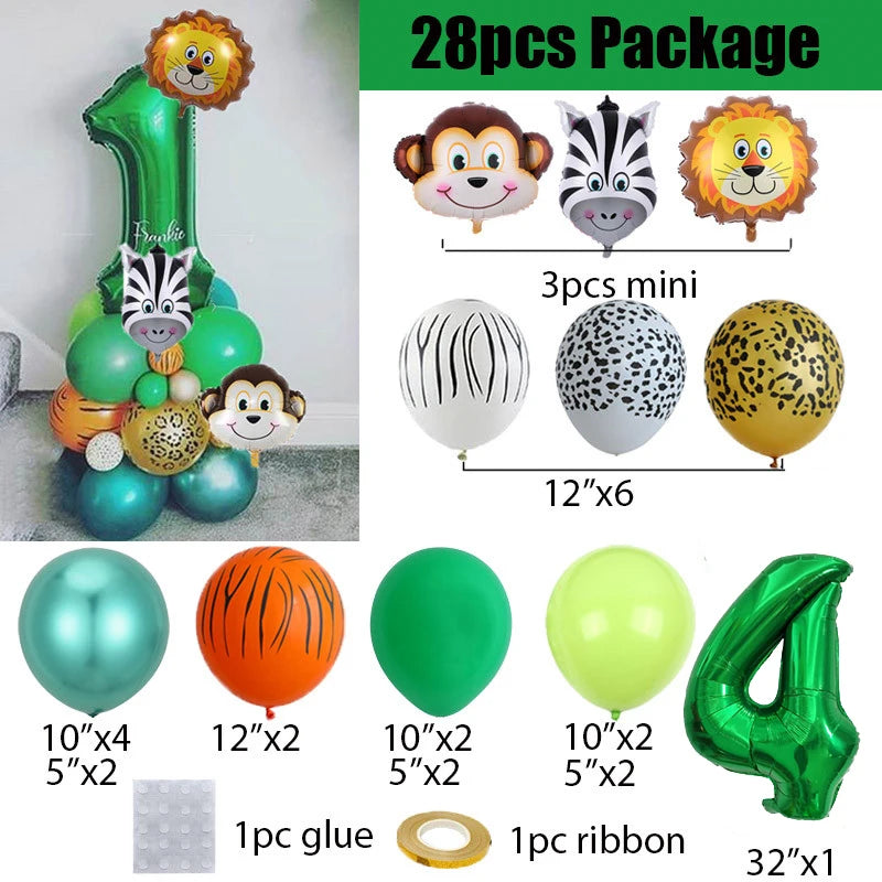 Jungle Animal Balloon Garland