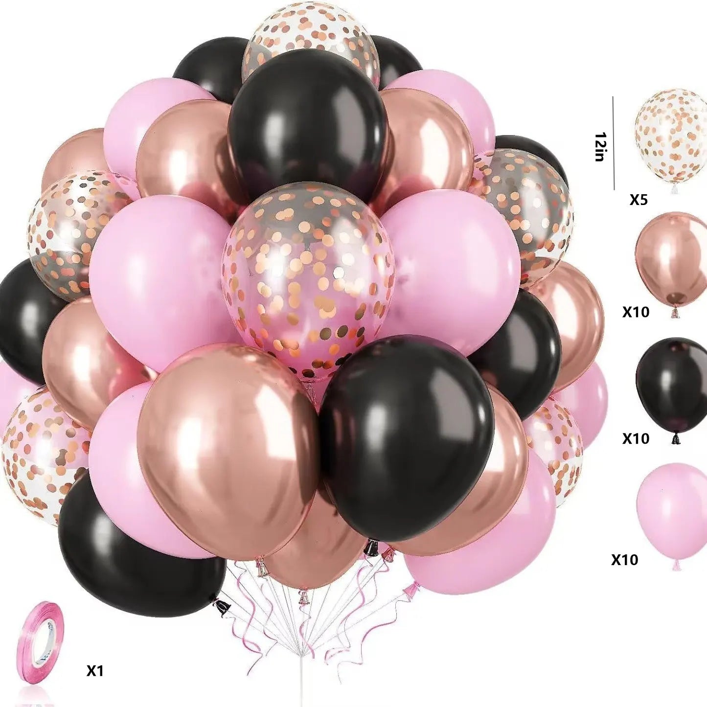 50 PCs Latex Balloon Set