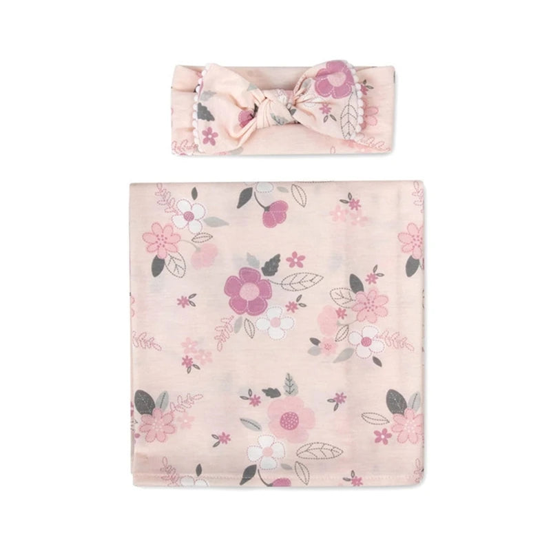 Newborn Swaddle Wrap & Beanie Set