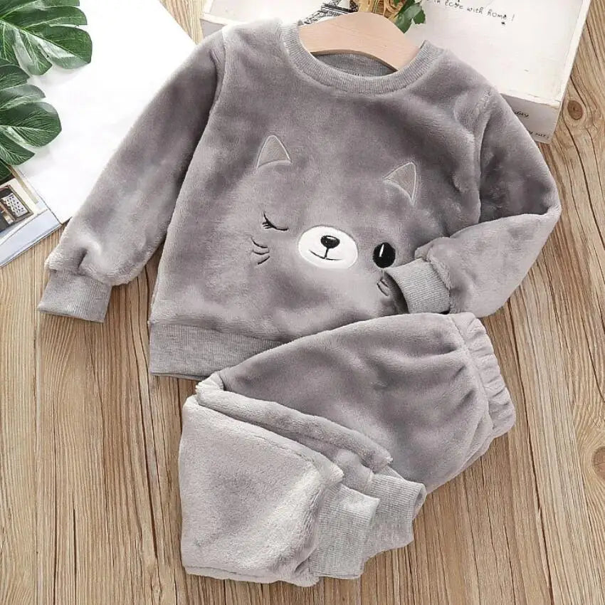 Plush Flannel Winter Tracksuit