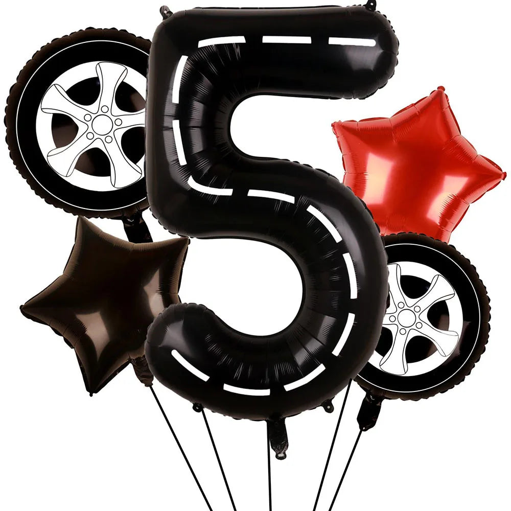 Racing Car Balloon Set - 5 pcs