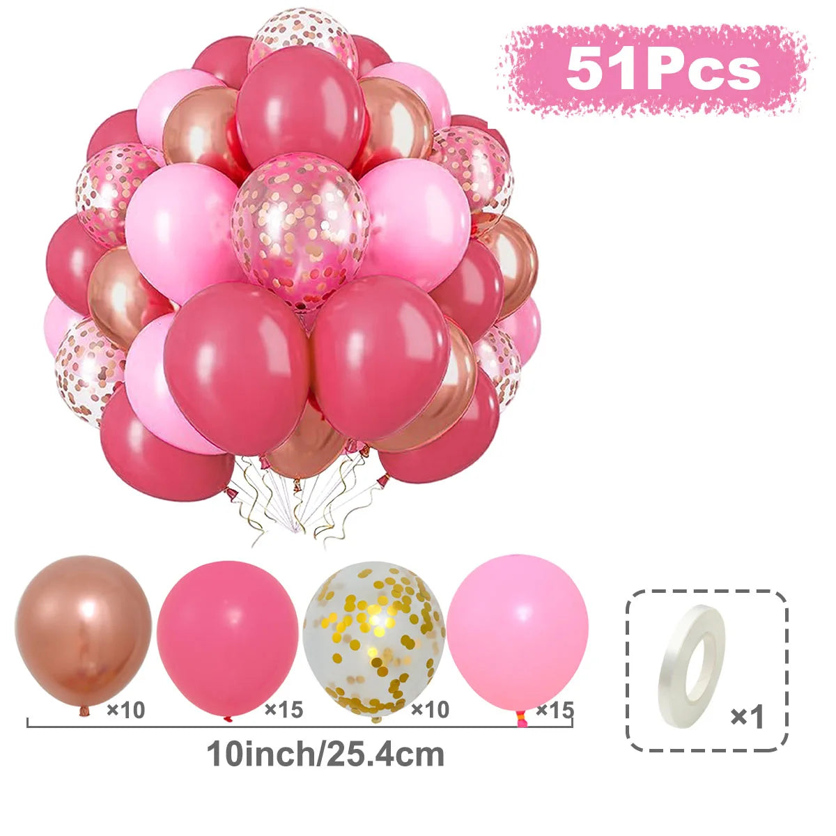 Confetti & Latex Balloon Set