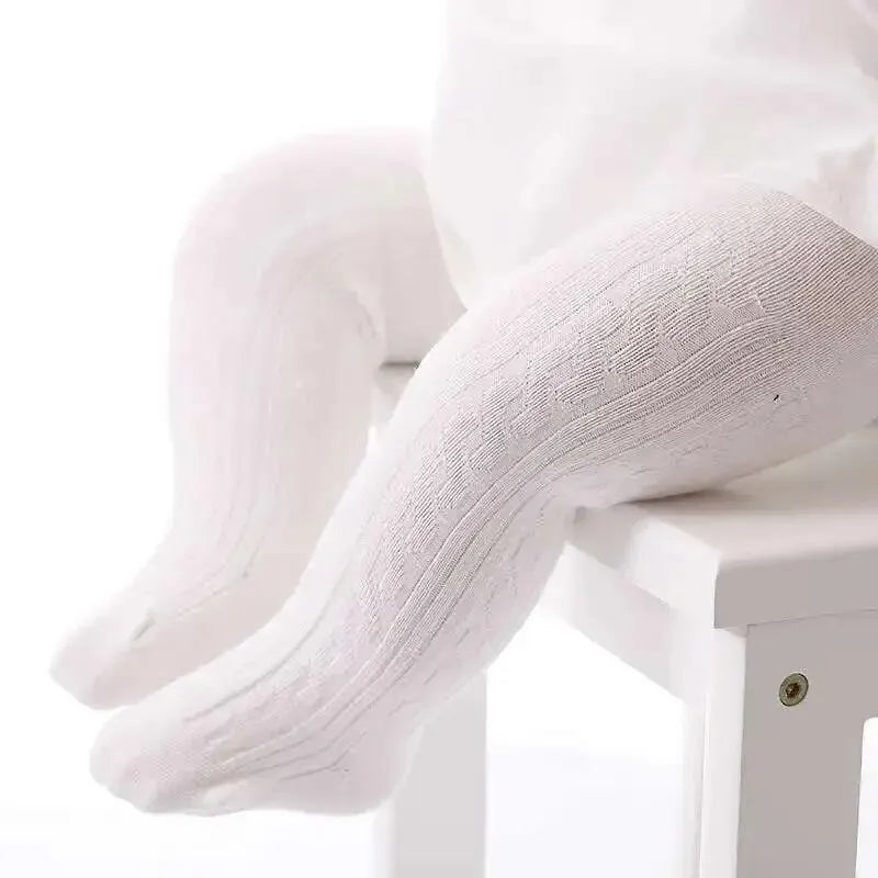 Hight-Waist Cotton Mesh Tights
