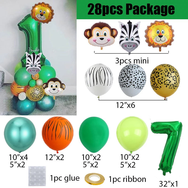 Jungle Animal Balloon Garland
