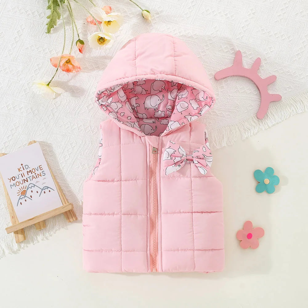 Cute Print Hooded Vest