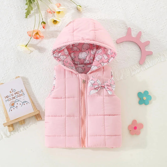 Cute Print Hooded Vest