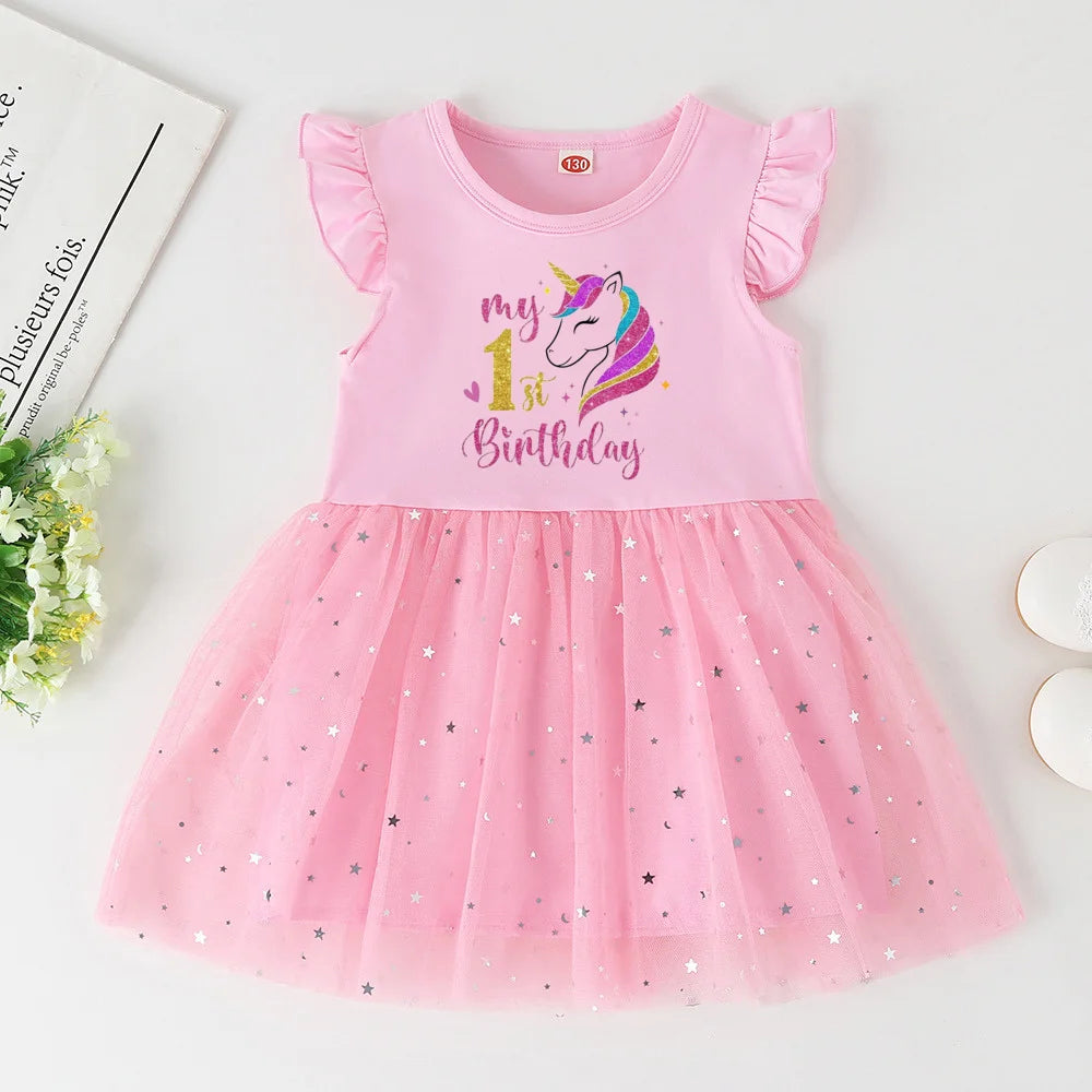 Personalized Unicorn Birthday Dress