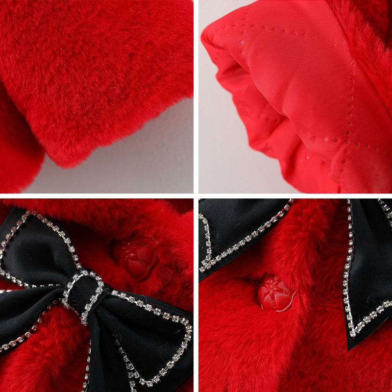 Girls’ Faux Fur Princess Cloak