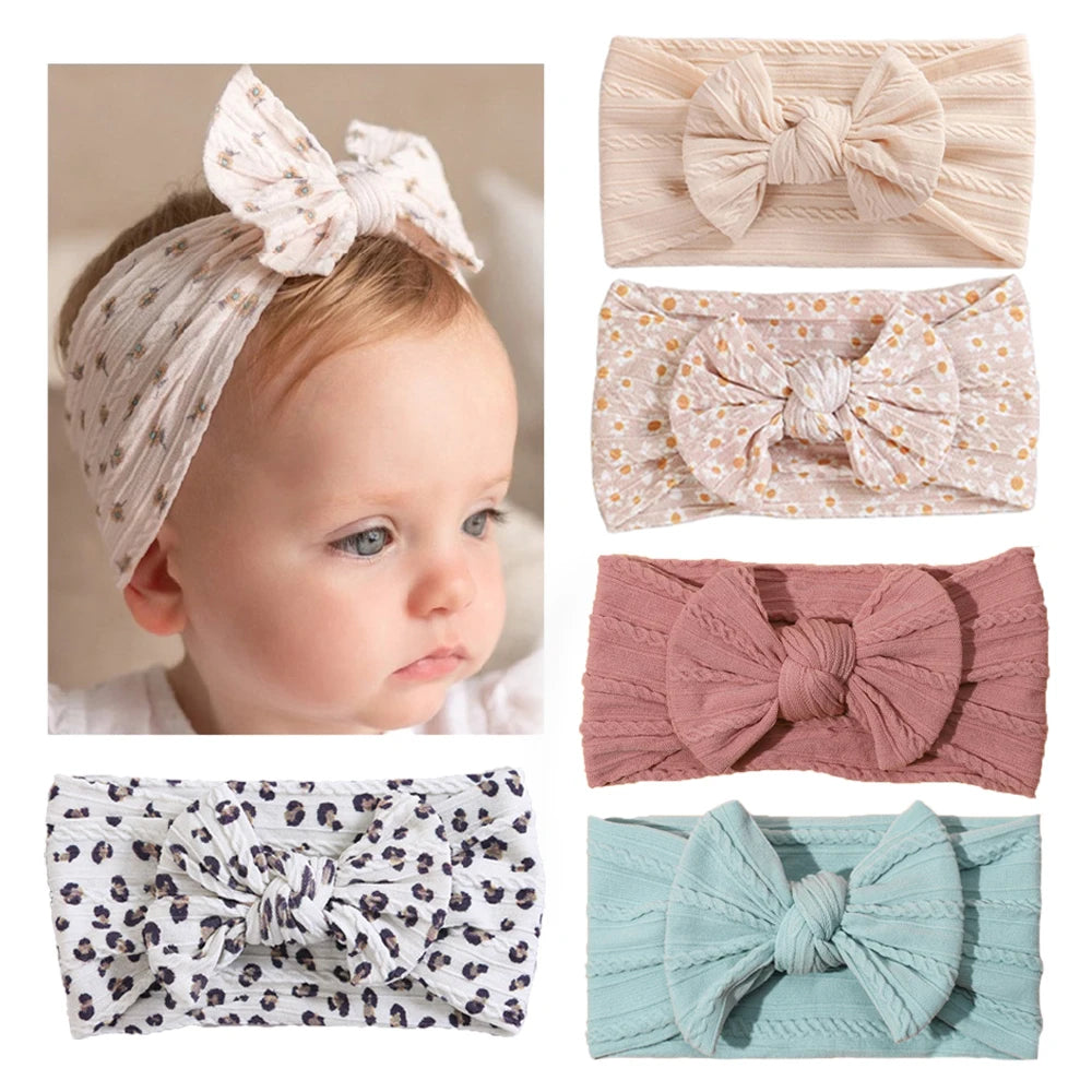 Printed Bow Baby Headband