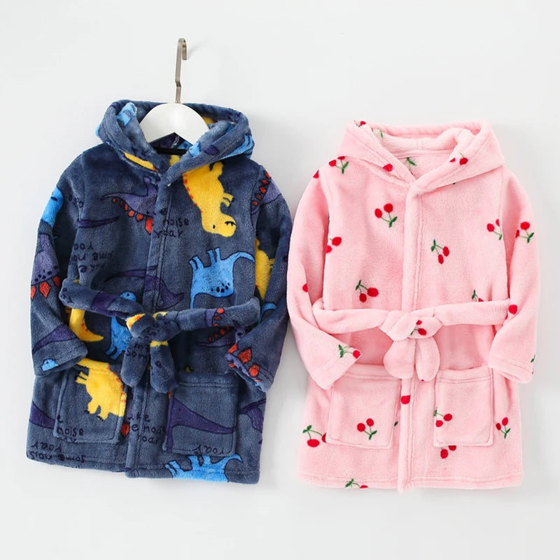 Kids' Flannel Bathrobe