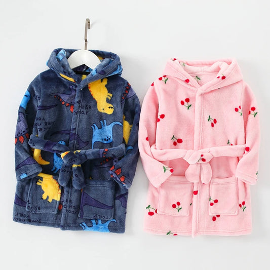 Kids' Flannel Bathrobe