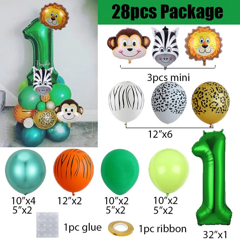 Jungle Animal Balloon Garland
